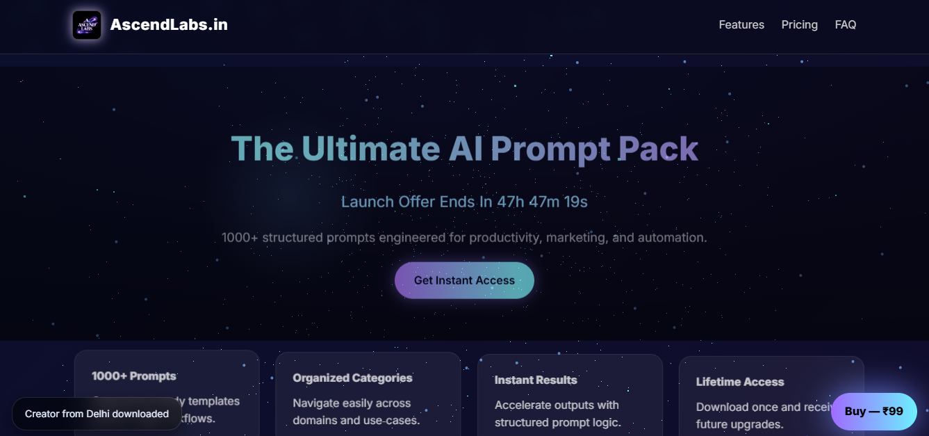 AscendLabs agency website preview