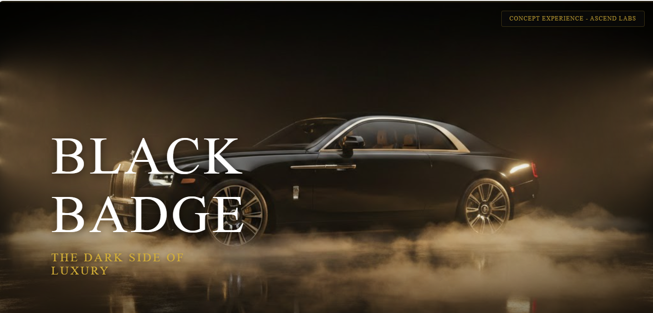 Rolls Royce website preview - Luxury automotive concept
